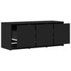 vidaXL TV Cabinet with LED Black 97x34x40 cm Engineered Wood