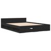vidaXL Bed Frame with Drawers without Mattress Black 120x200 cm