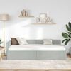 vidaXL Corner Bed Frame Light Grey 80 cm x 200 cm Velvet