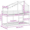 vidaXL Bunk Bed without Mattress 90x190 cm Single Solid Wood Pine