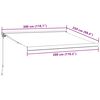 vidaXL Retractable Awning Anthracite and White 3x2.5 m Fabric&Aluminium