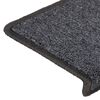 vidaXL Stair Mats 15 pcs 65x21x4 cm Dark Grey Rectangular Edge