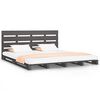 vidaXL Bed Frame without Mattress Grey 120x200 cm Solid Wood Pine