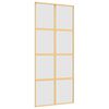 vidaXL Sliding Door Gold 90x205 cm Frosted ESG Glass and Aluminium