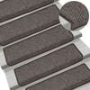 vidaXL Stair Mats Self-adhesive Sisal-Look 15 pcs 65x21x4 cm Grey and Beige