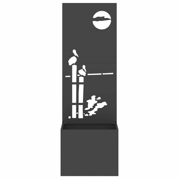 vidaXL Garden Privacy Screen Black 50 x 140 cm Cold-rolled steel