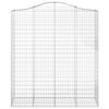 vidaXL Arched Gabion Baskets 4 pcs 200x50x220/240 cm Galvanised Iron