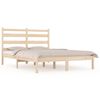 vidaXL Bed Frame without Mattress Solid Wood 140x190 cm (809997+818420)