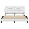 vidaXL Bed Frame with LED without Mattress "Hvar" White 120x200 cm