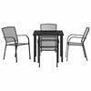 vidaXL Garden Dining Set 5 pcs Anthracite Powder-Coated Steel
