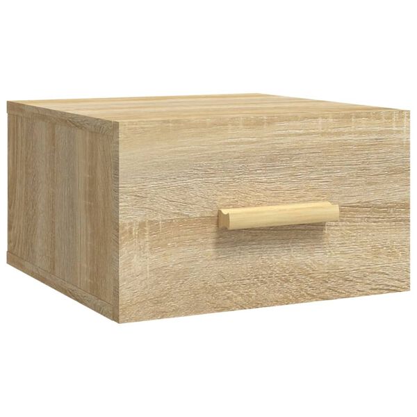 vidaXL Wall-mounted Bedside Cabinet Sonoma Oak 35x35x20 cm