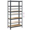 vidaXL 5-Layer Storage Shelves 2 pcs Anthracite Steel&Engineered Wood