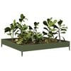 vidaXL Garden Raised Bed Olive green 100x100x18.5 cm Steel