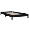 vidaXL Stack Bed without Mattress Black 75x190 cm Small Single Solid Wood Pine