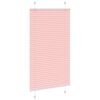 vidaXL Pleated Blind Pink 70x150 cm Fabric Width 69.4 cm Polyester