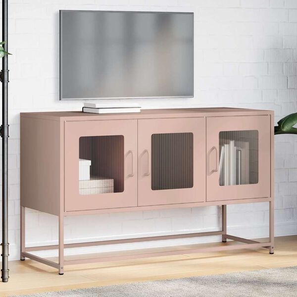 vidaXL TV Cabinet Pink 100.5x39x60.5 cm Cold-rolled Steel