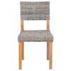 vidaXL Dining Chair 2 pcs Kubu Grey 46 x 55 x 84 cm Kubu Rattan