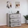 vidaXL Sideboard Grey Sonoma 80x33x70 cm Engineered Wood