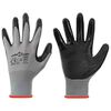 vidaXL Work Gloves 12 pcs Grey and Black 7 / S Polyester