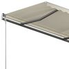 vidaXL Freestanding Manual Retractable Awning 450x350 cm Cream
