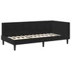 vidaXL Corner Bed Frame with Headboard Black 90 cm x 200 cm Velvet