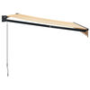 vidaXL Retractable Awning Yellow and White 3.5x2.5 m Fabric and Aluminium