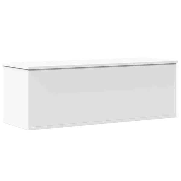 vidaXL Storage Box White 102x35x35 cm Engineered Wood
