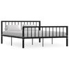 vidaXL Bed Frame without Mattress Black Metal 160x200 cm
