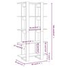 vidaXL Book Cabinet/Room Divider Sonoma Oak 80x30x160 cm Engineered Wood