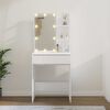 vidaXL Dressing Table with LED High Gloss White 60x40x140 cm