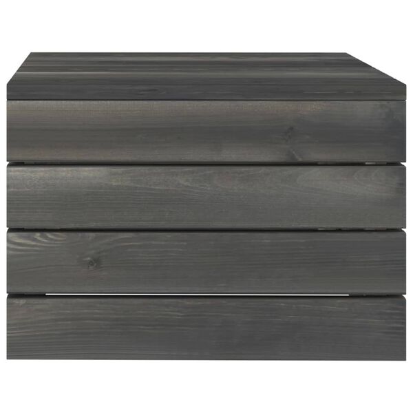 vidaXL Garden Pallet Tables 2 pcs Solid Pinewood Dark Grey