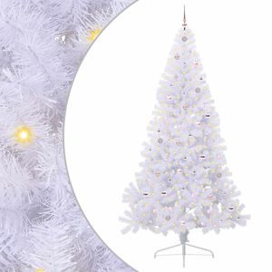 vidaXL Artificial Christmas Tree with Stand White 240 cm PVC and Steel