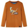 Kids' T-shirt with Long Sleeves Cognac 116