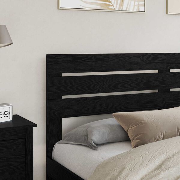 vidaXL Headboard Black Oak 200 cm Engineered wood