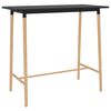 vidaXL Bar Table Black 120x60x105 cm MDF & Solid Beechwood