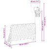 vidaXL Children's Football and Basketball Set with Balls 98x50x70 cm