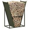 vidaXL Firewood Rack Olive Green 69.5x35x81 cm Cold-rolled steel