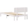 vidaXL Bed Frame with Headboard White 75 x 190 cm Solid Pine Wood
