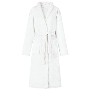 vidaXL Bathrobe without Hood White XL Flannel