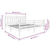 vidaXL Bed Frame without Mattress Black Solid Wood 200x200 cm (810454+814118)