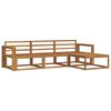 vidaXL Outdoor Sofa Set 4 pcs Natural Solid Acacia Wood