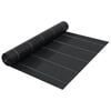 vidaXL Weed Membrane | Black with green stripes | 100% Polypropylene