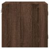 vidaXL Bedside Cabinets with Glass Doors 2 pcs Brown Oak 35x37x35 cm