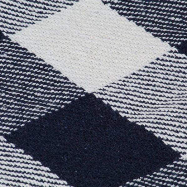 vidaXL Throw Cotton Check 125x150 cm Navy Blue