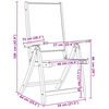 vidaXL Folding Garden Chairs 6 pcs Solid Wood Acacia and Textilene