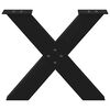 vidaXL Coffee Table Legs X-Shaped 2 pcs Black 50x(42-43) cm Steel