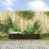 vidaXL Garden Raised Bed Brown 240 x 80 x 44 cm Steel