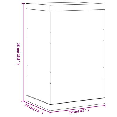 vidaXL Display Box Transparent 22x18x35 cm Acrylic