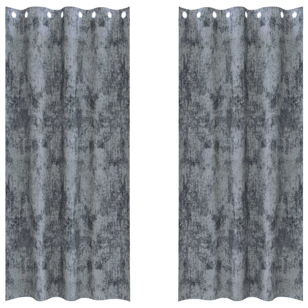 vidaXL Velvet Curtains 2 pcs Silver Grey 260 x 140 cm Velvet