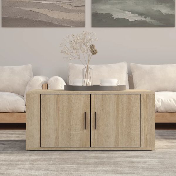 vidaXL Coffee Table Sonoma Oak 80x50x36 cm Engineered Wood